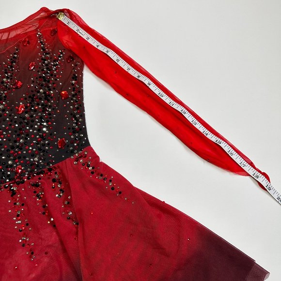 New Figure Skating Dress Size 10 (5~8T) with Hair Scrunchies (120~130cm) - Picture 5 of 10